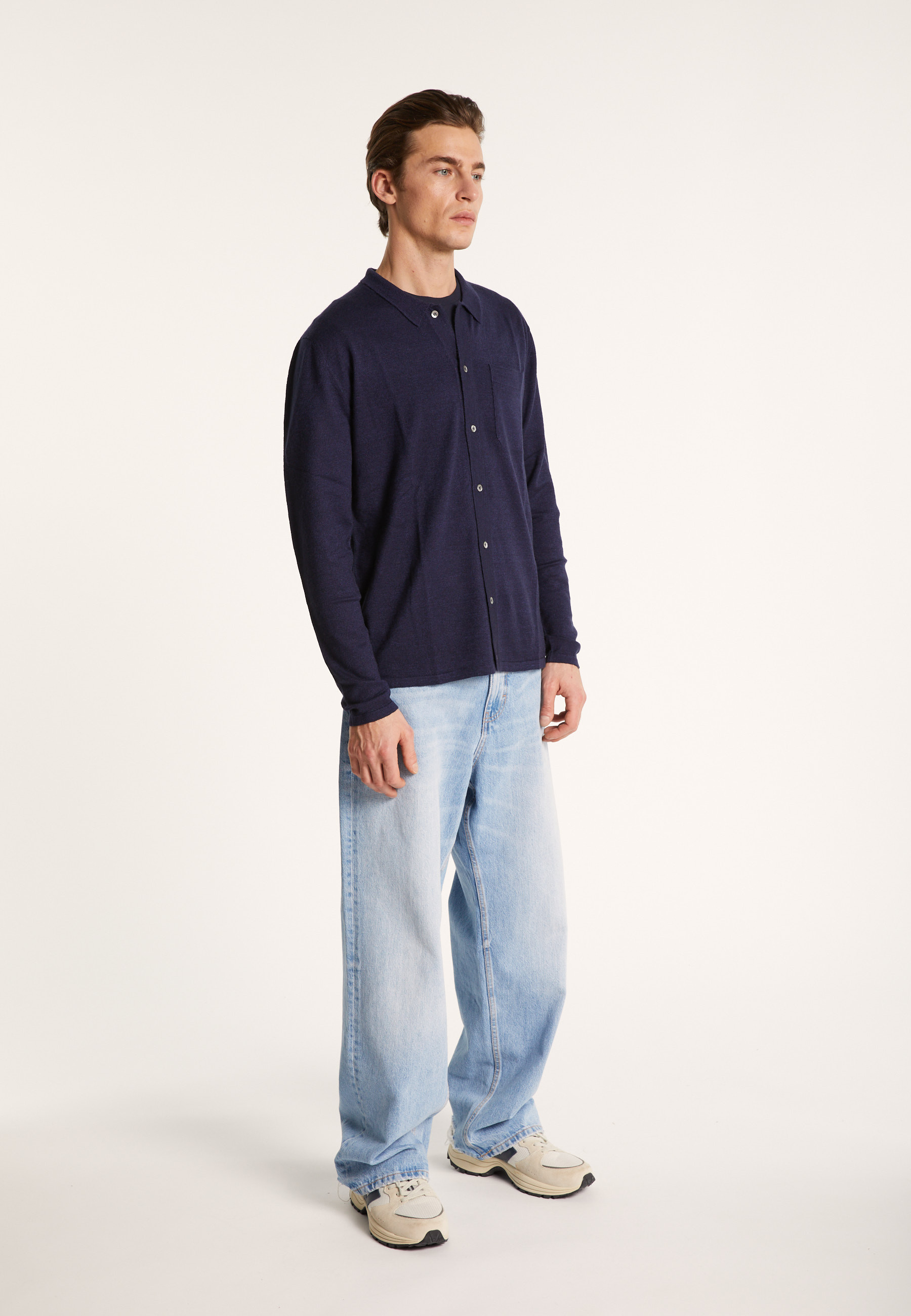 Chemise manches longues en lin cachemire - Bazar