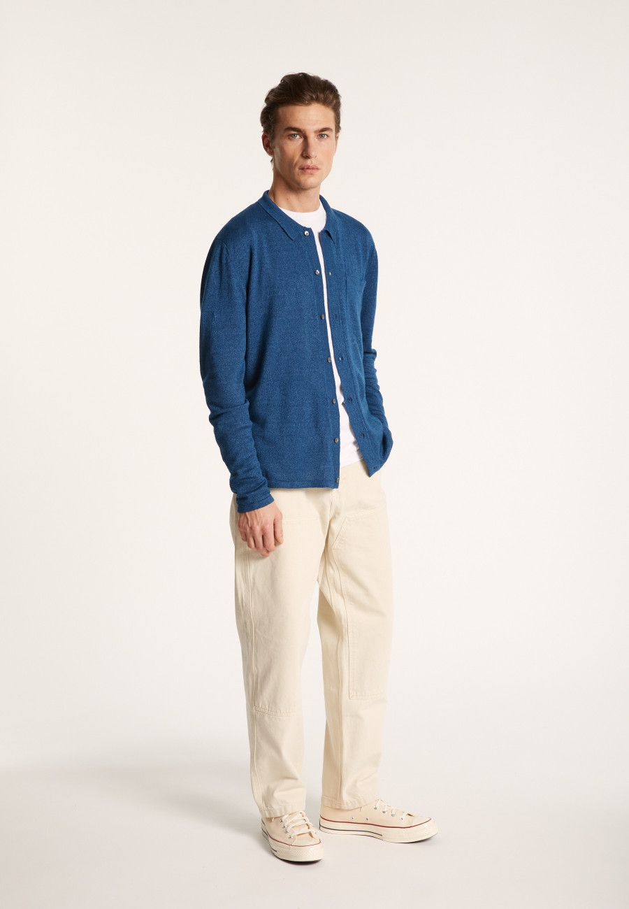 Long-sleeved cashmere linen shirt - Bazar