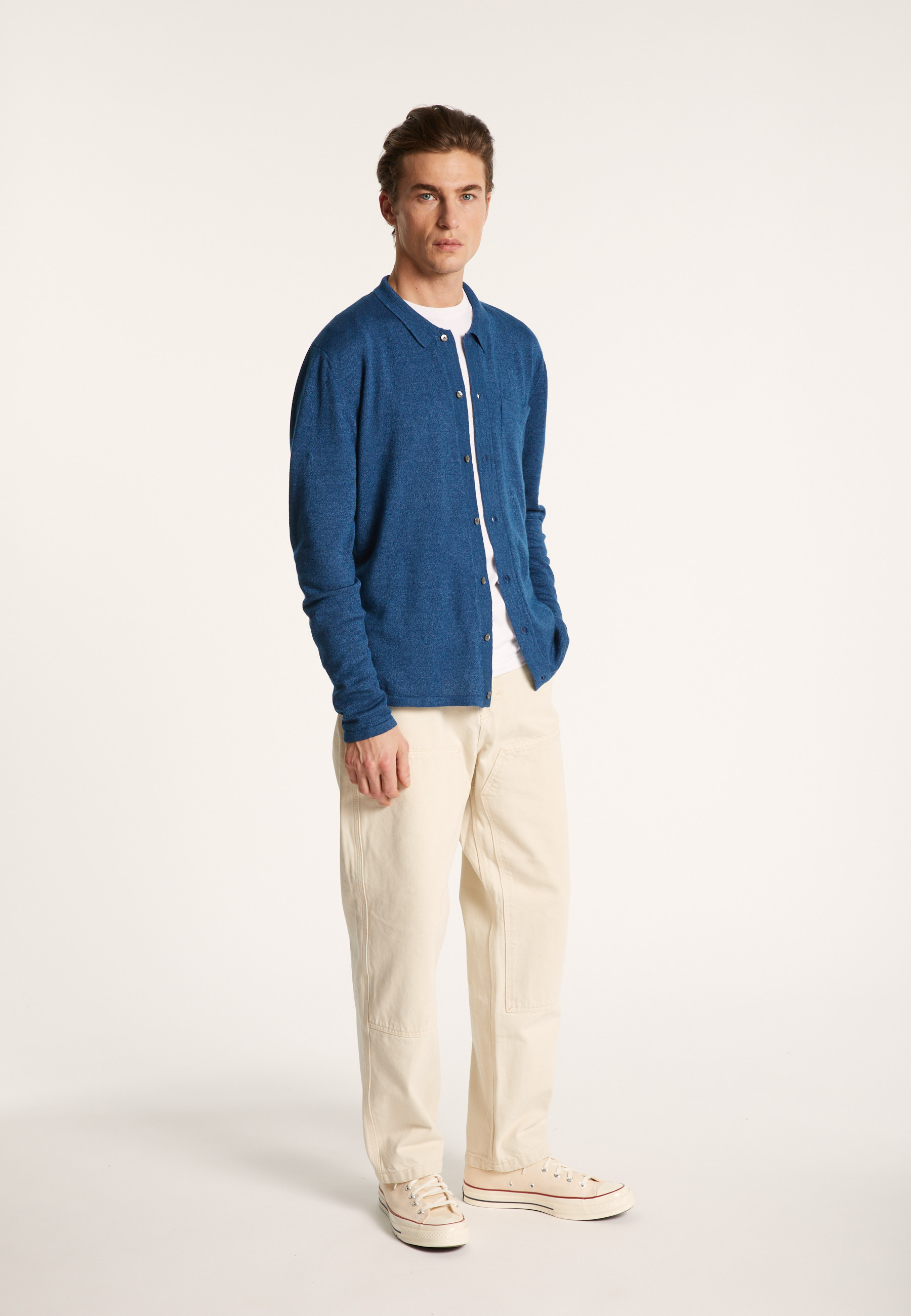 Chemise manches longues en lin cachemire - Bazar