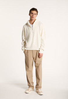 Large organic cotton trucker neck sweater - Bill