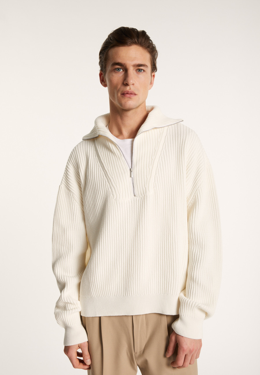 Large cotton trucker neck sweater - Bill