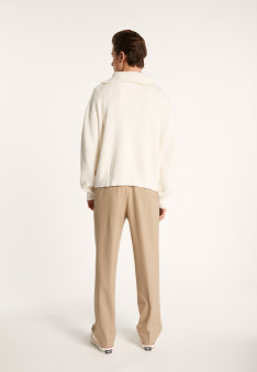 Large organic cotton trucker neck sweater - Bill