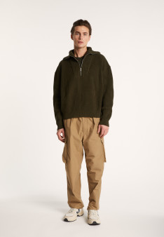 Large organic cotton trucker neck sweater - Bill