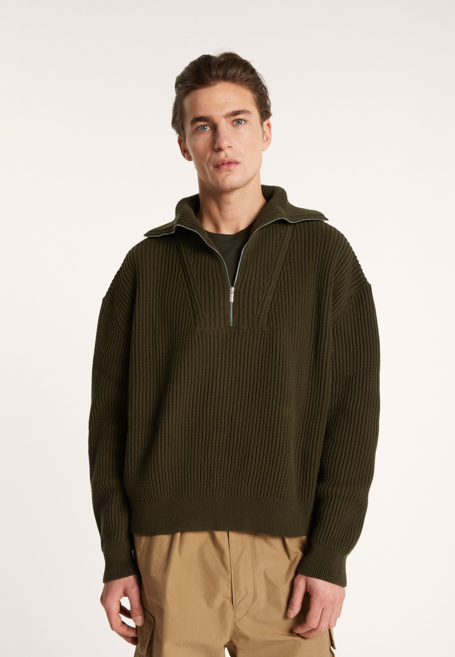 Large cotton trucker neck sweater - Bill