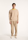 Two-tone sweater in large organic cotton - Pacome