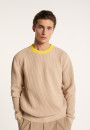Two-tone sweater in large organic cotton - Pacome