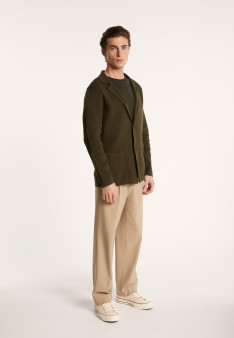 Blazer à poches en coton - Bacari 7212 fusain - 83 Kaki