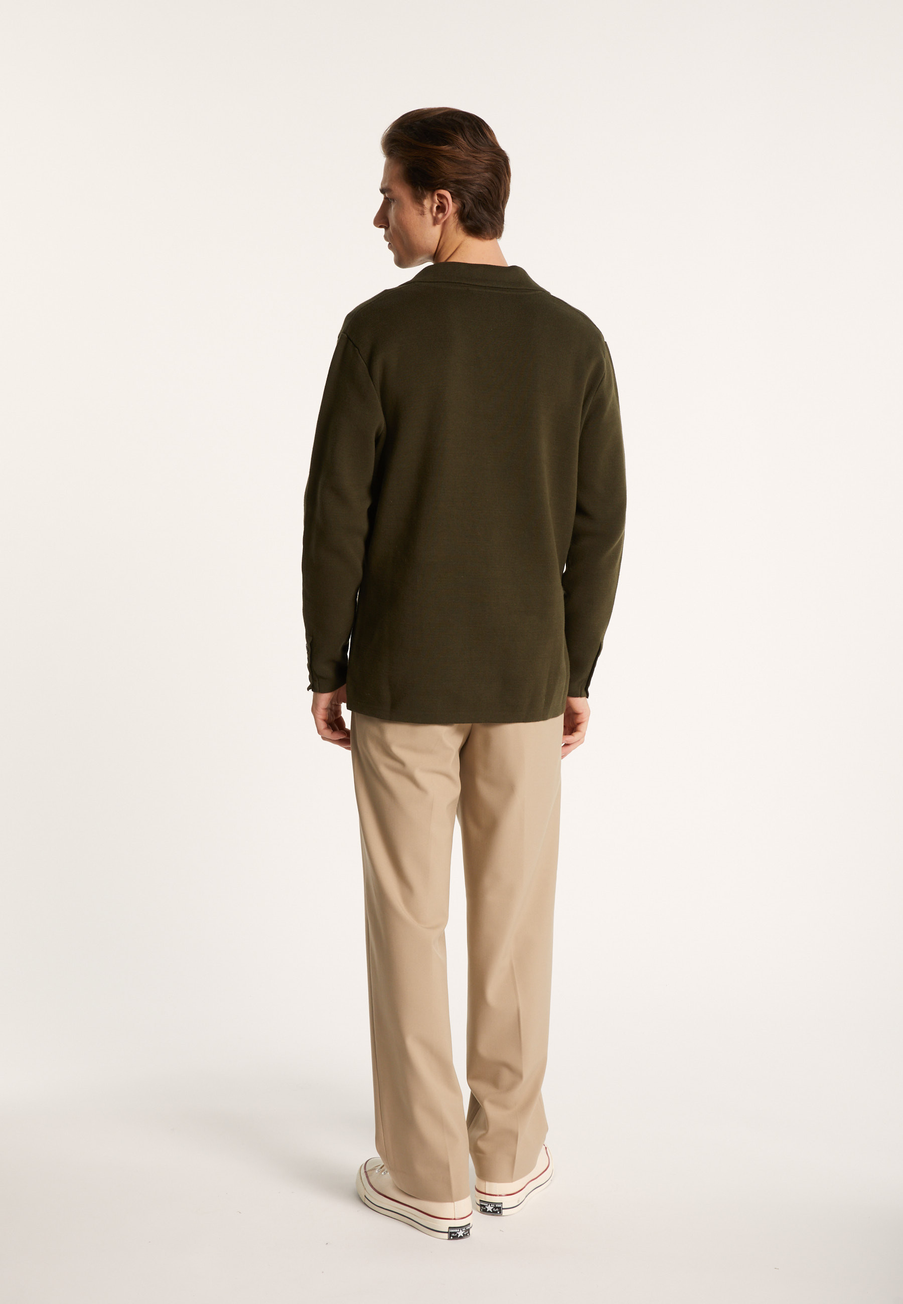 Blazer à poches en coton - Bacari 7212 fusain - 83 Kaki