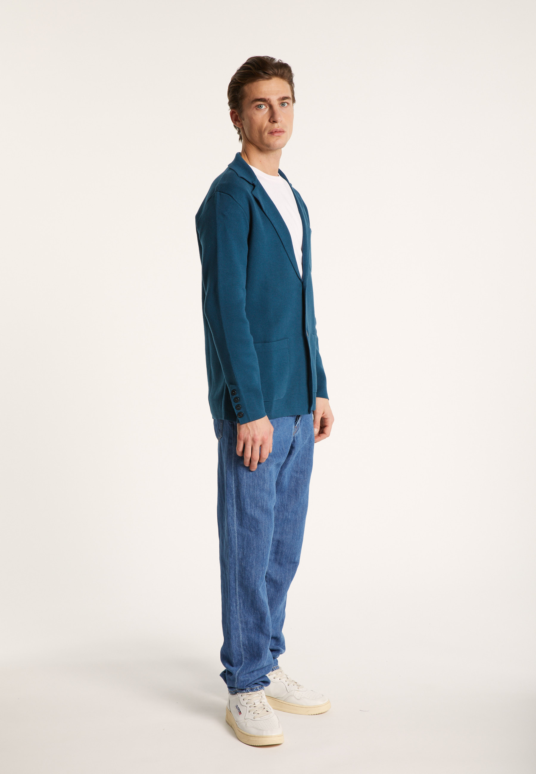 Blazer à poches en coton - Bacari 7212 fusain - 83 Kaki