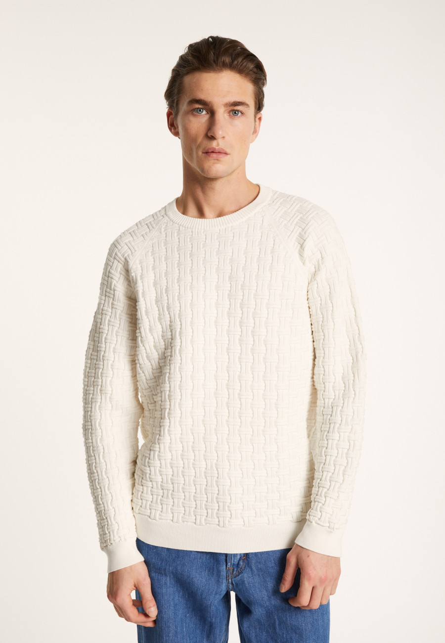 Suéter de algodão com manga raglan - Pepino