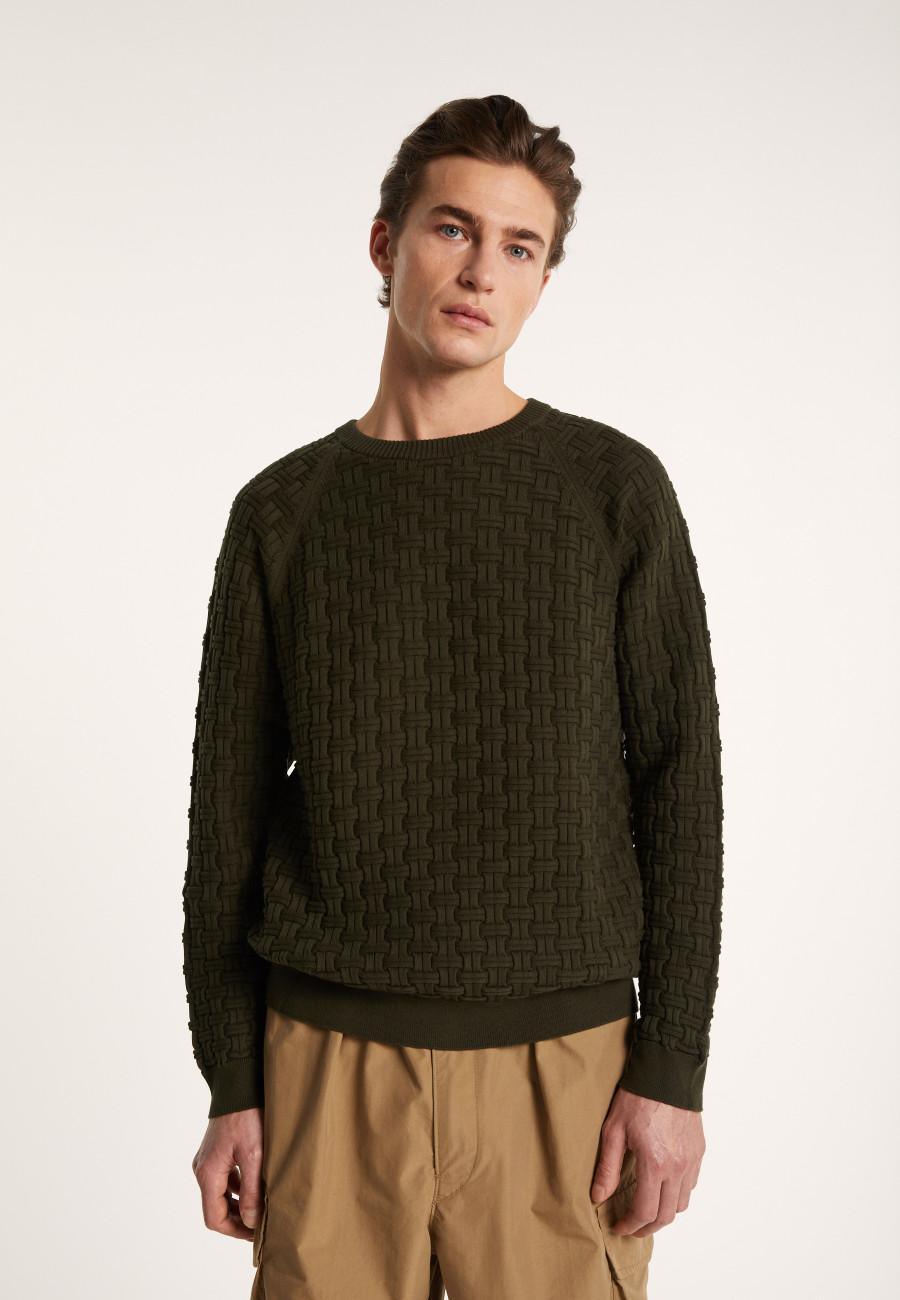 Cotton raglan sleeve sweater - Pepino