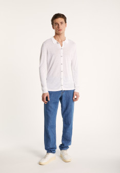 Slub linen button-down shirt - Blason
