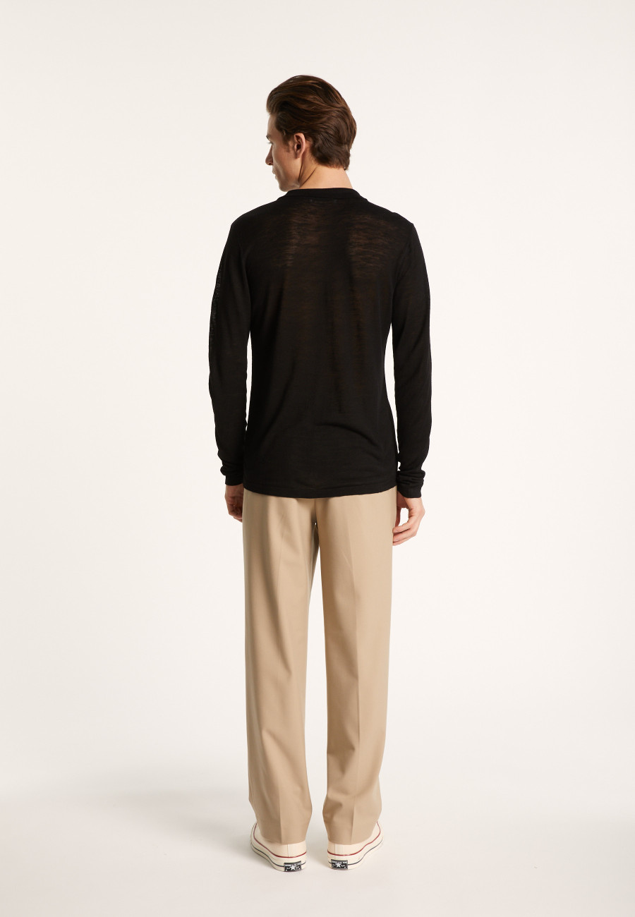 Slub linen button-down shirt - Blason