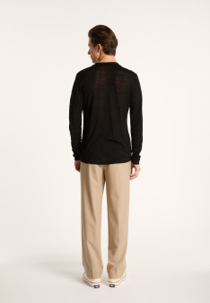 Slub linen button-down shirt - Blason