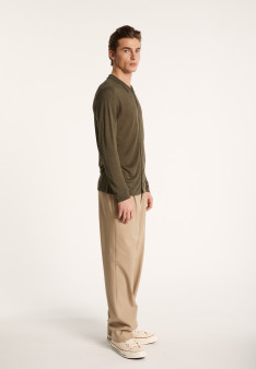 Slub linen button-down shirt - Blason