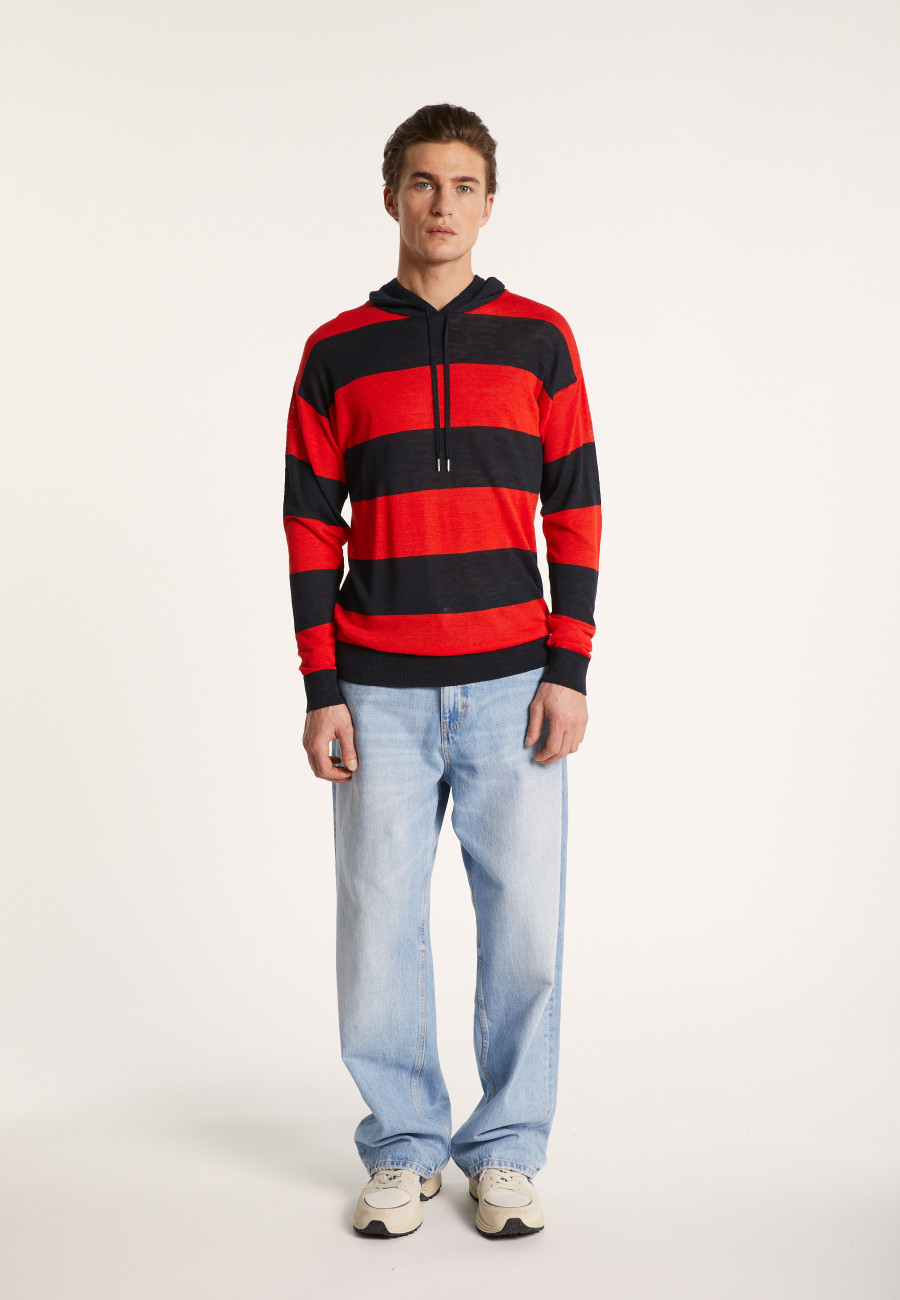 Moletom com capuz em linho bicolor - Philip