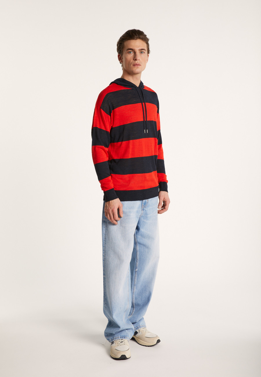 Moletom com capuz em linho bicolor - Philip