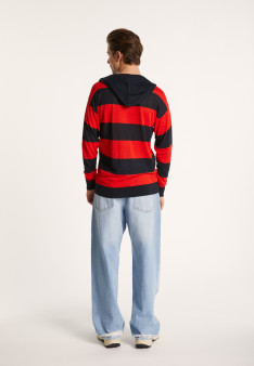 Two-tone hoodie in slub linen - Philip