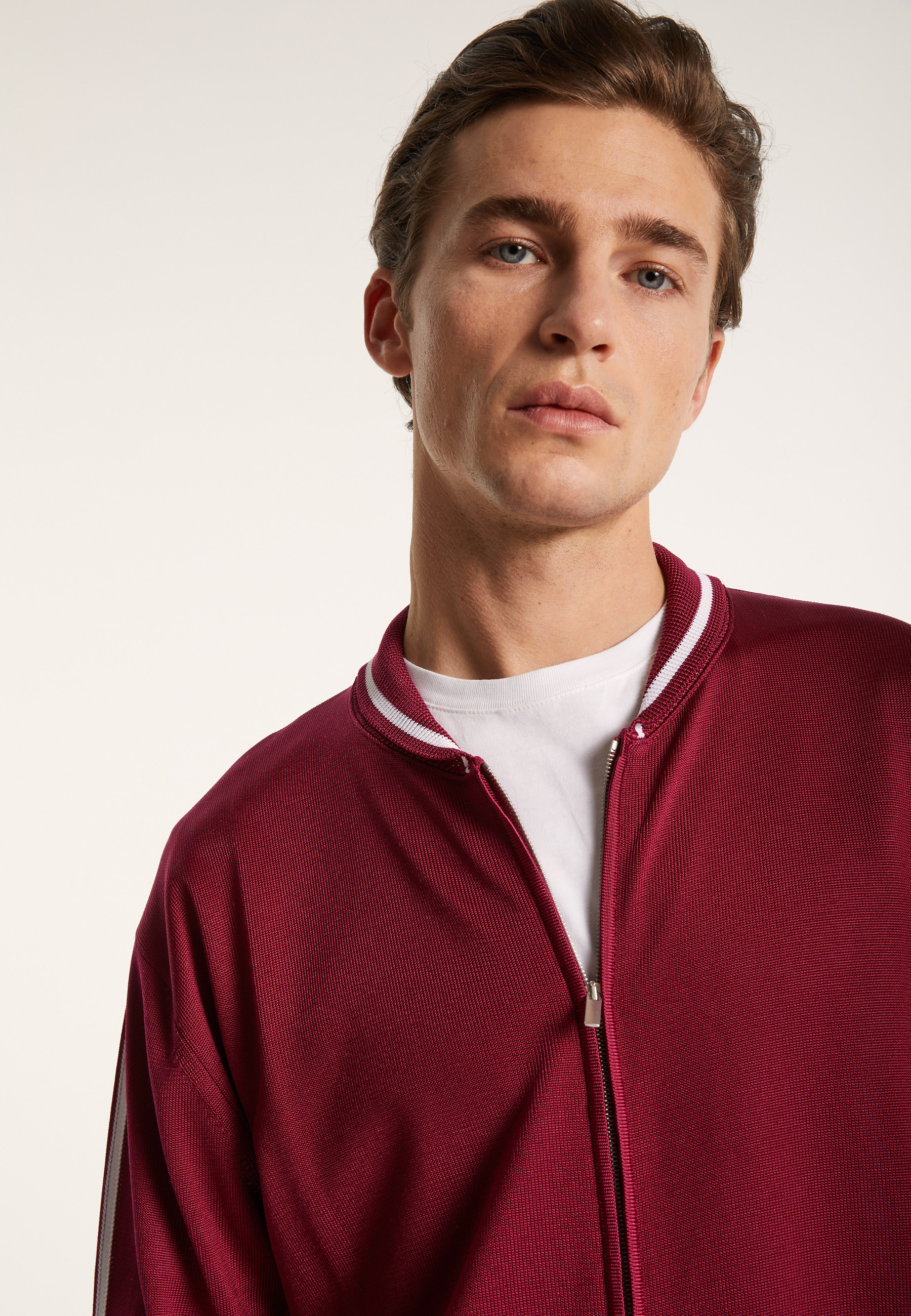 Zipped cardigan in Fil Lumière - Paddy