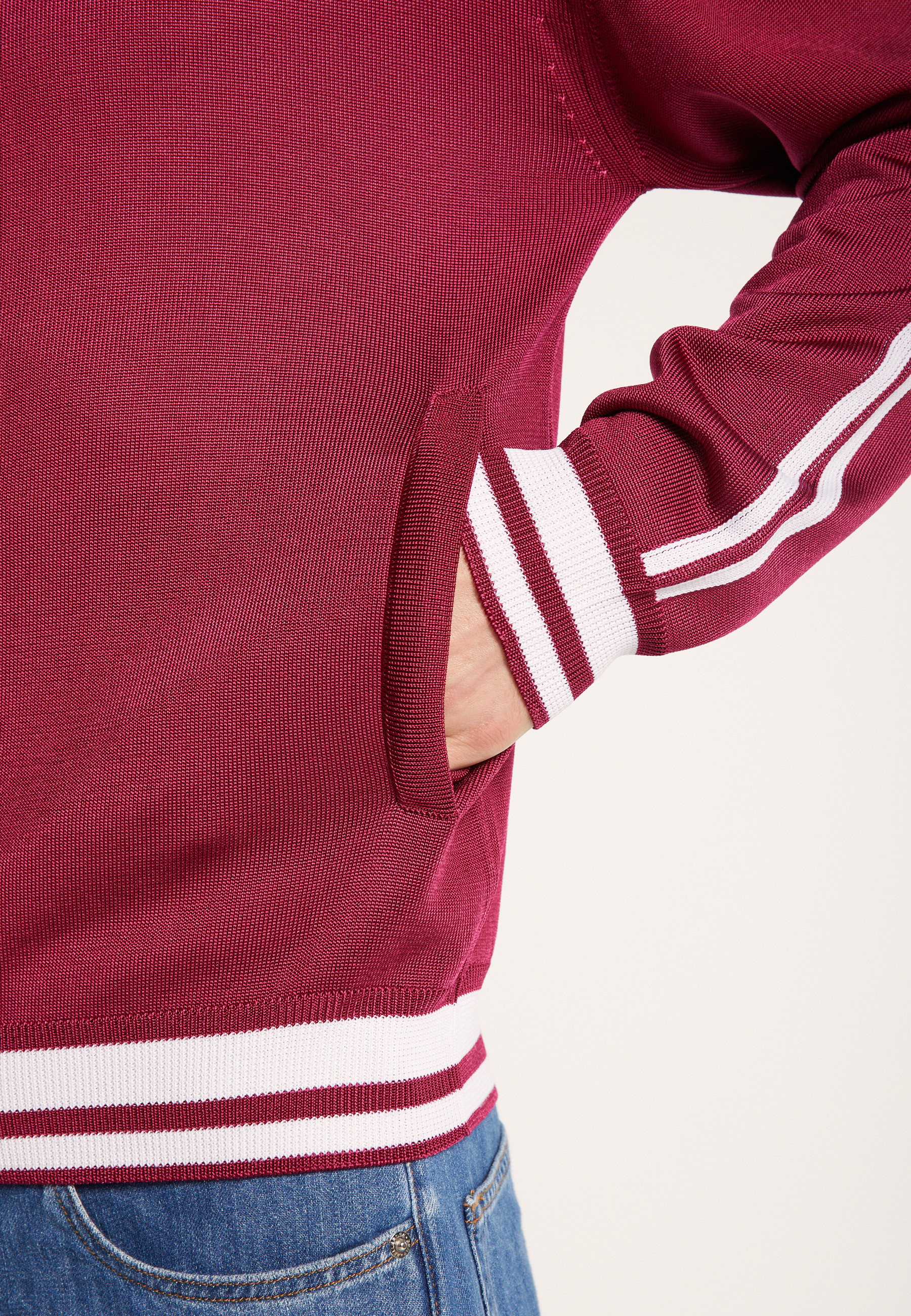 Gilet zippé en Fil Lumière - Paddy 7351 fusain/blanc - 83 Kaki