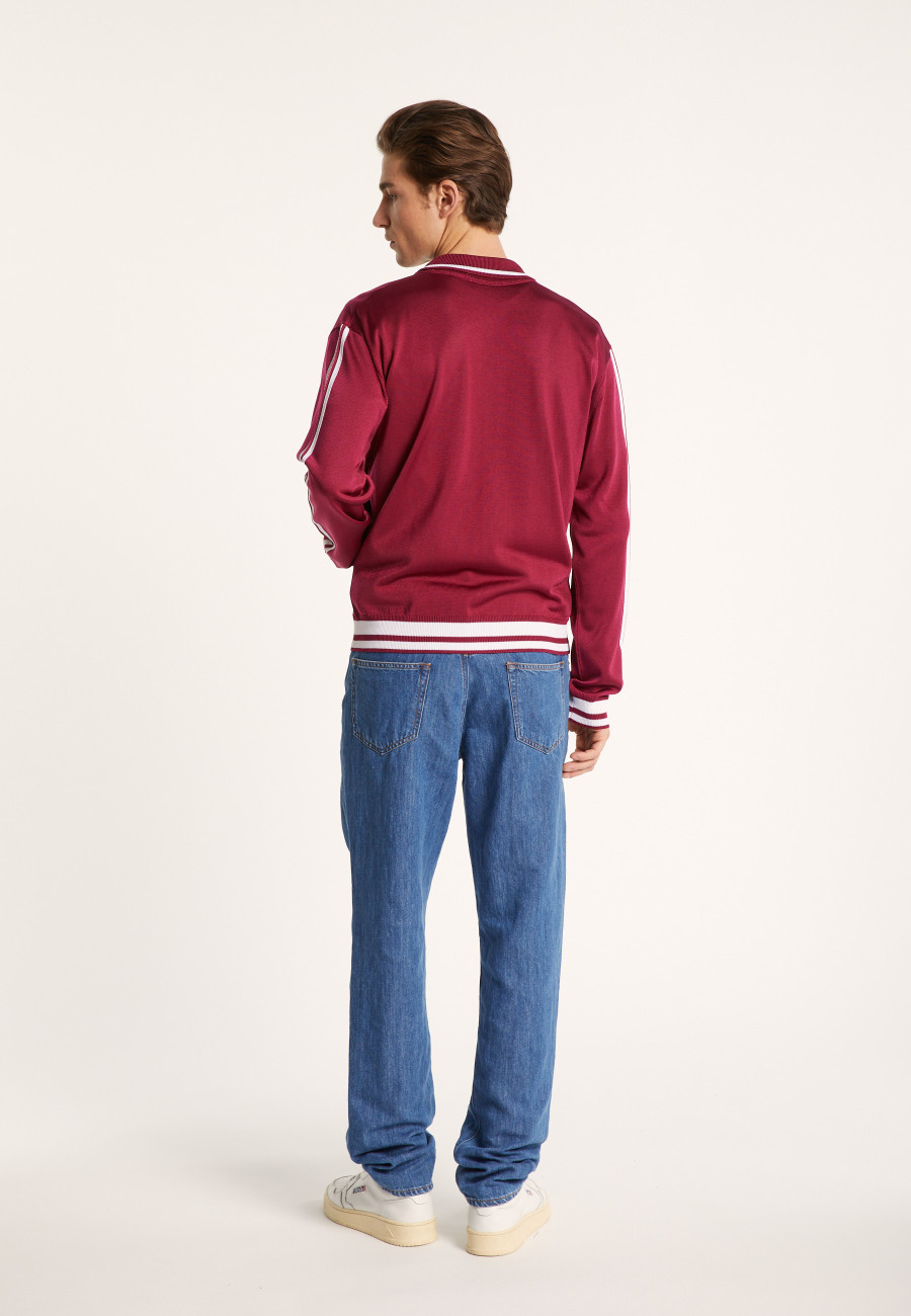 Zipped cardigan in Fil Lumière - Paddy