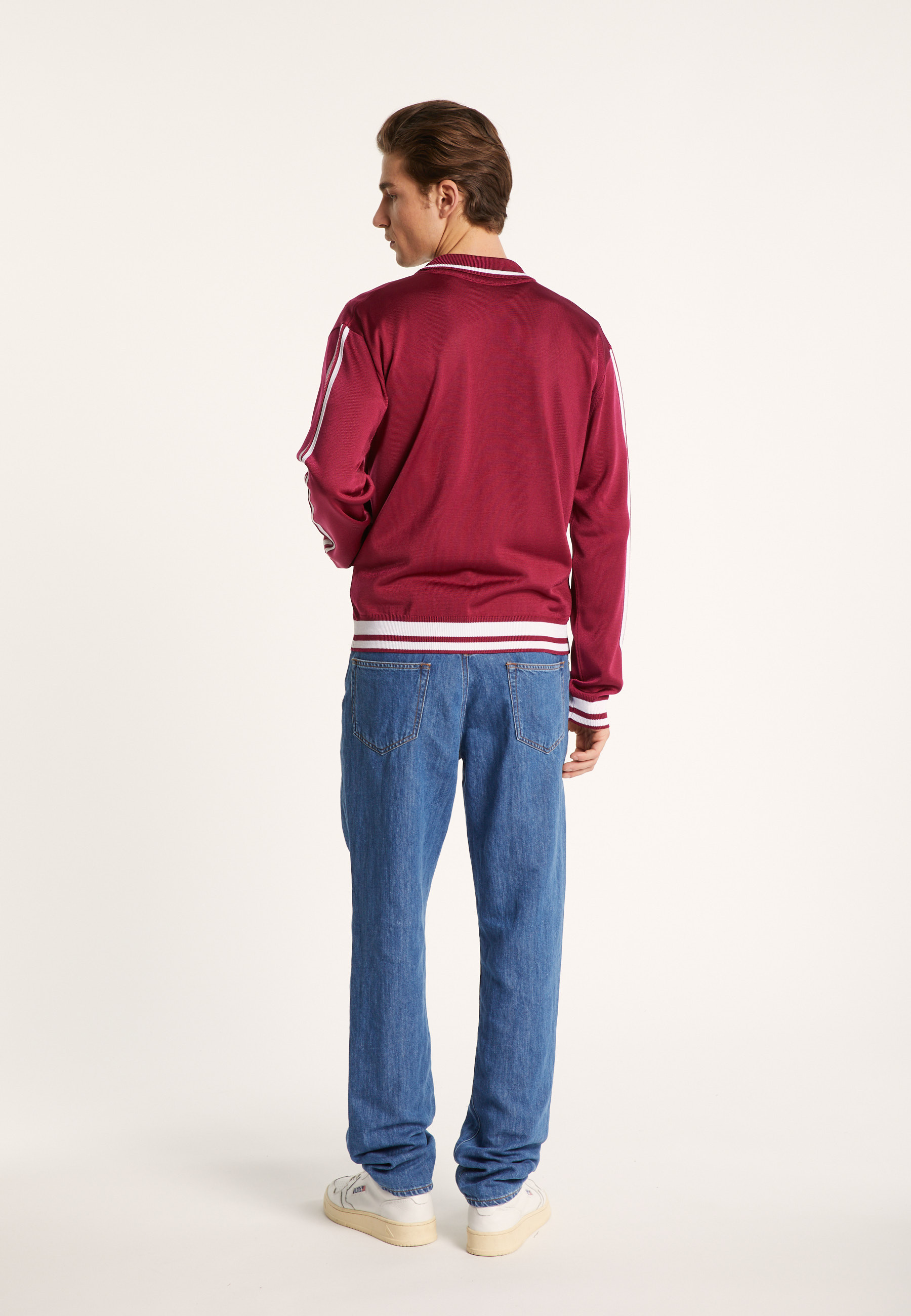 Zipped cardigan in Fil Lumière - Paddy