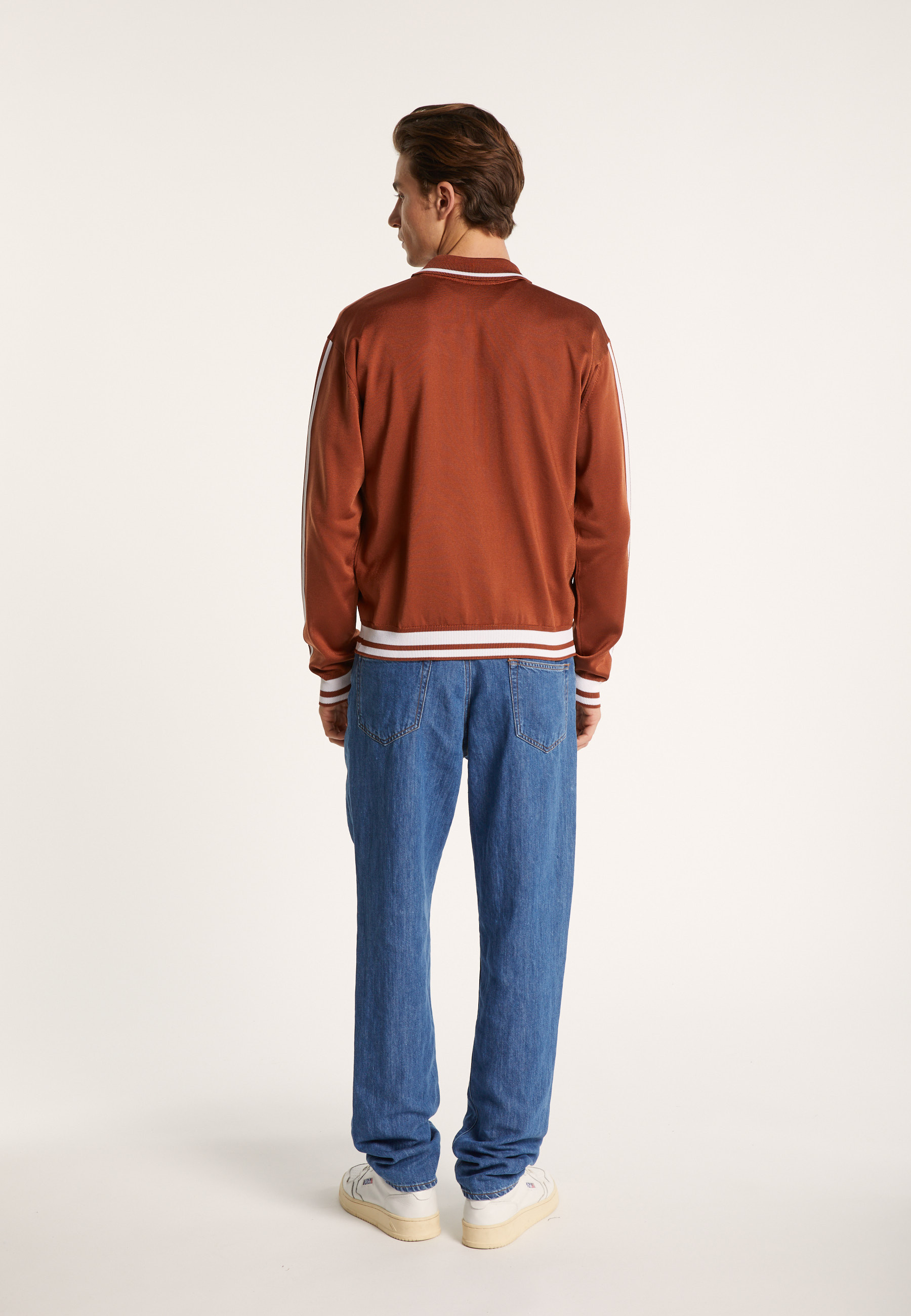 Zipped cardigan in Fil Lumière - Paddy