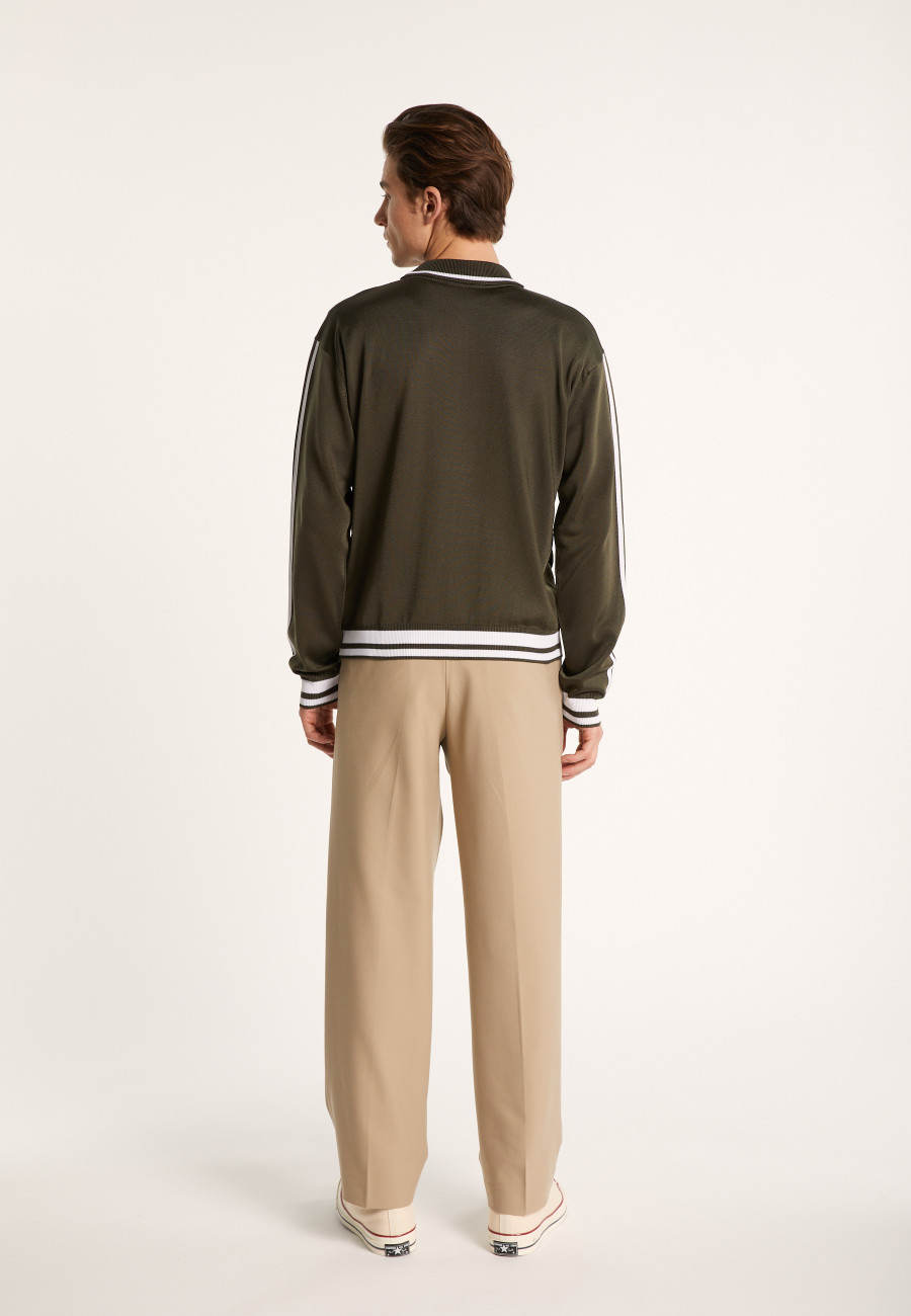 Zipped cardigan in Fil Lumière - Paddy