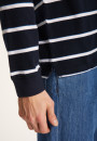 Long-sleeved striped cotton polo shirt - Pavel