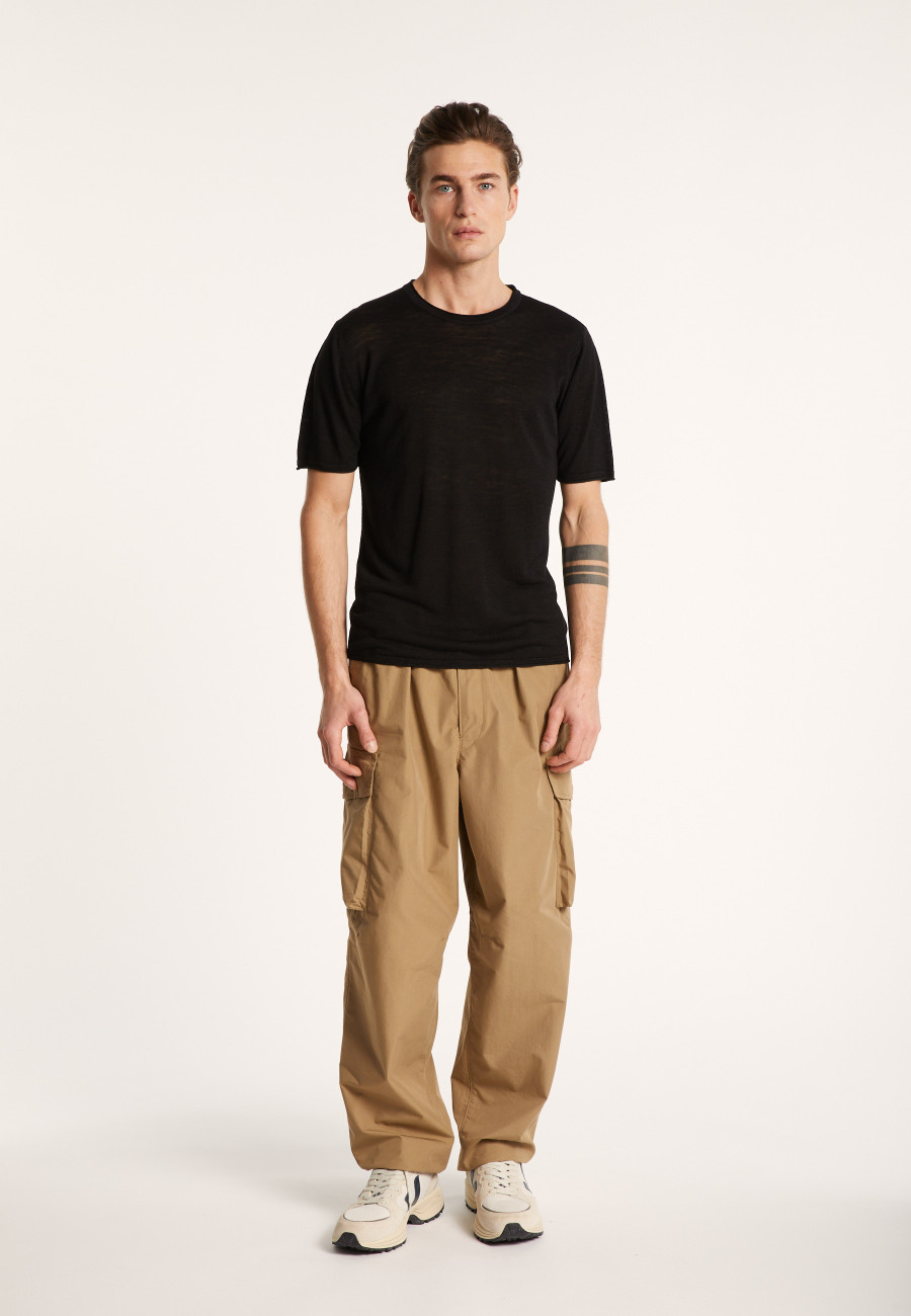 Camiseta gola redonda em linho flamejado - Renaud