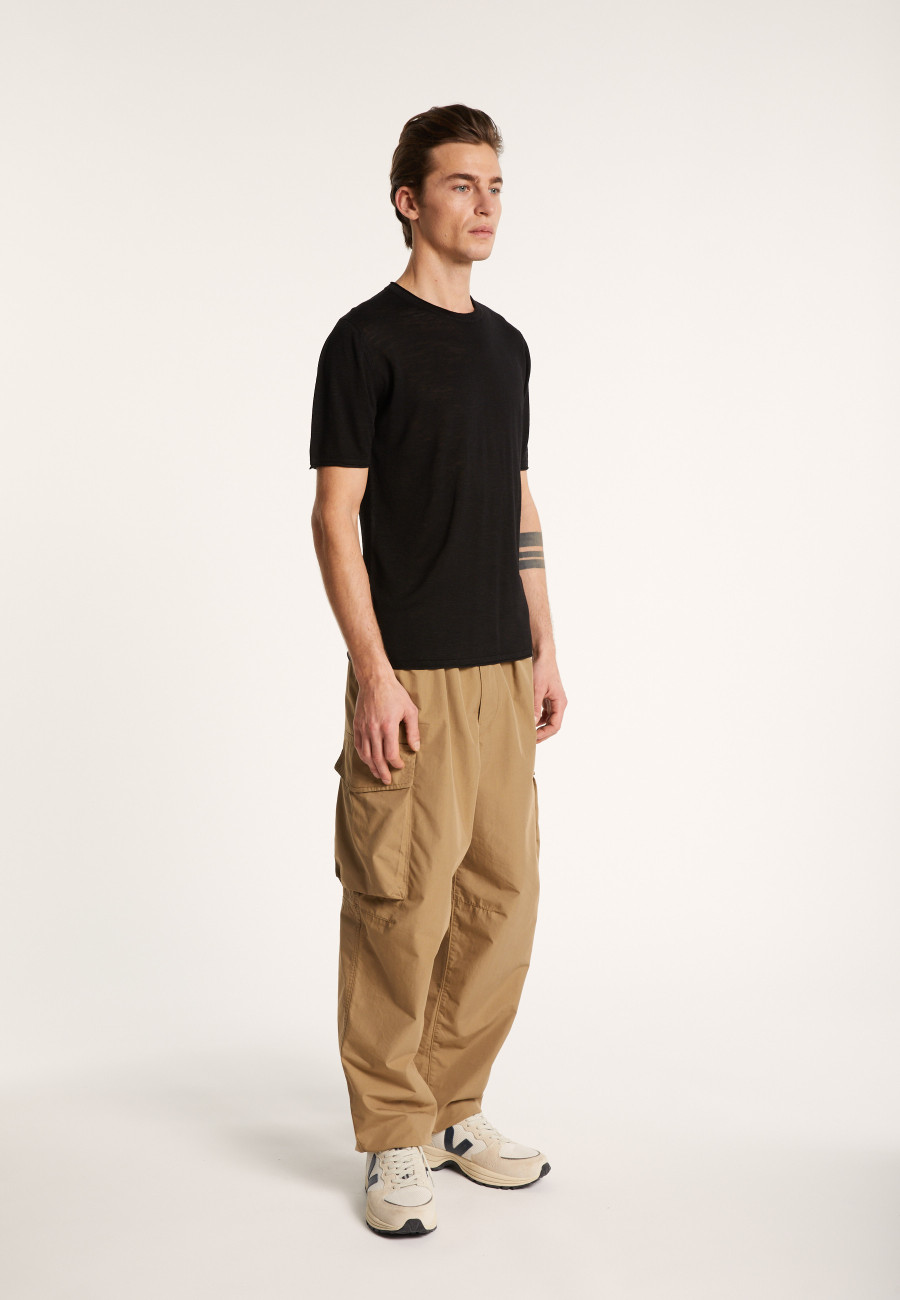 Camiseta gola redonda em linho flamejado - Renaud