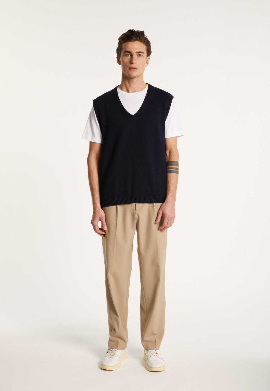 Suéter unissex sem mangas de algodão orgânico - Isodor