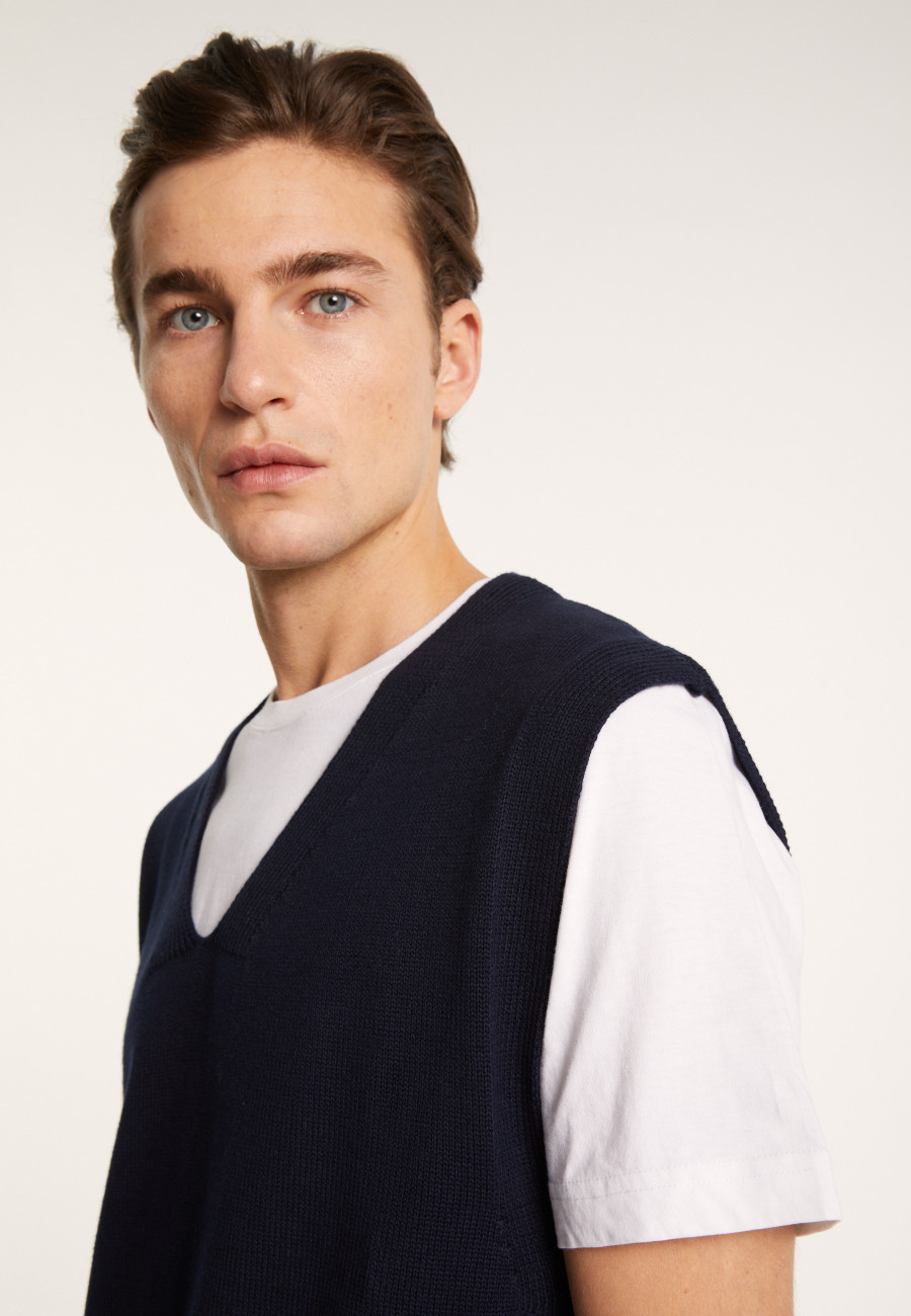 Suéter unissex sem mangas de algodão orgânico - Isodor