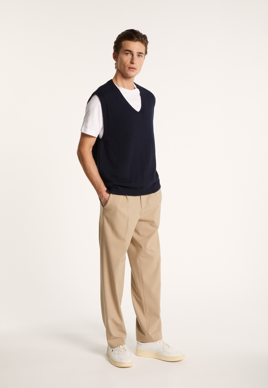 Suéter unissex sem mangas de algodão orgânico - Isodor