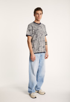 T-shirt col rond à motifs - Isham