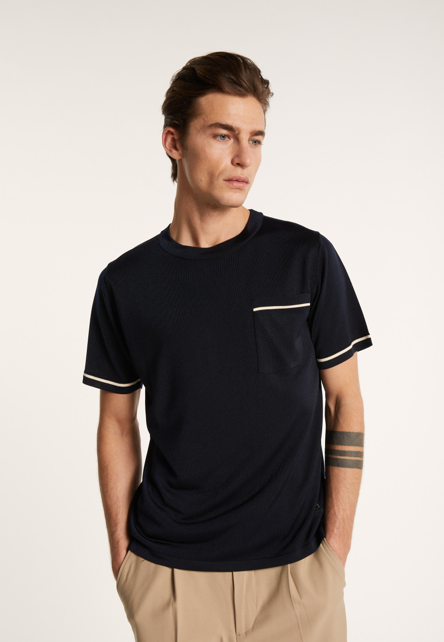 Camiseta bicolor en Fil Lumière - Indiana