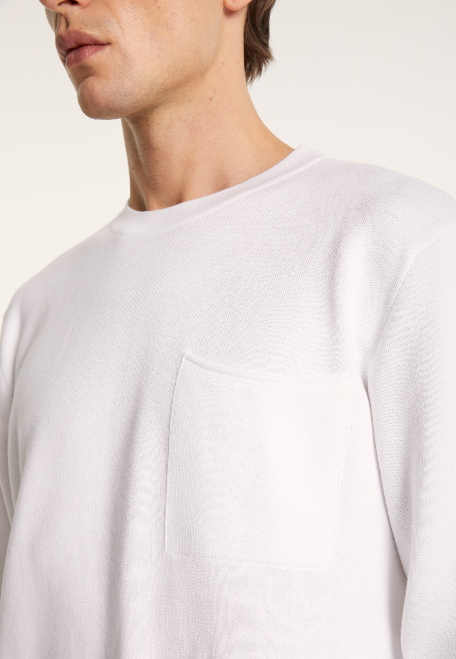 Round-neck sweater in slub cotton and linen - Isaia