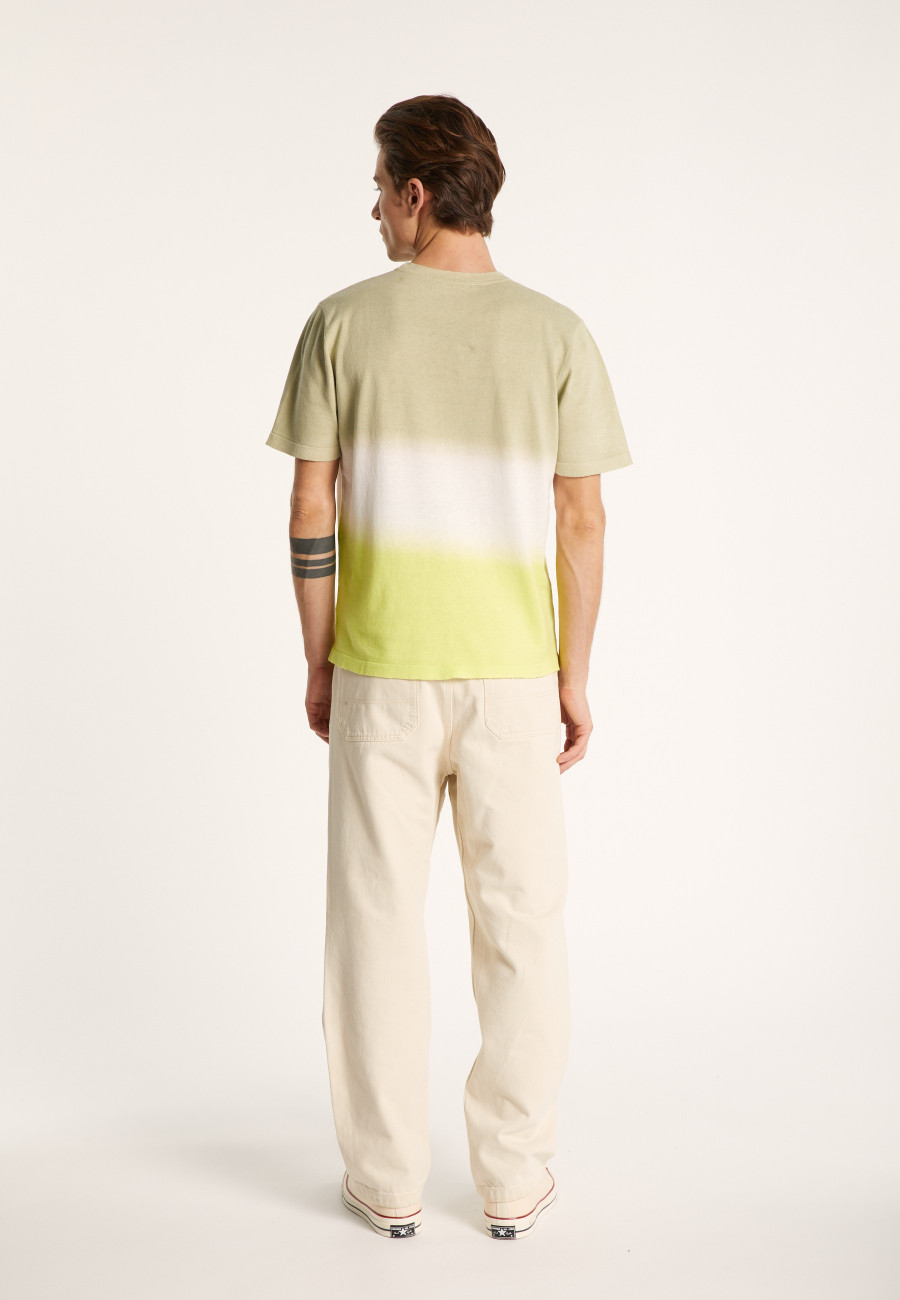 Camiseta gola redonda com estampa dip dye - Ivanoe