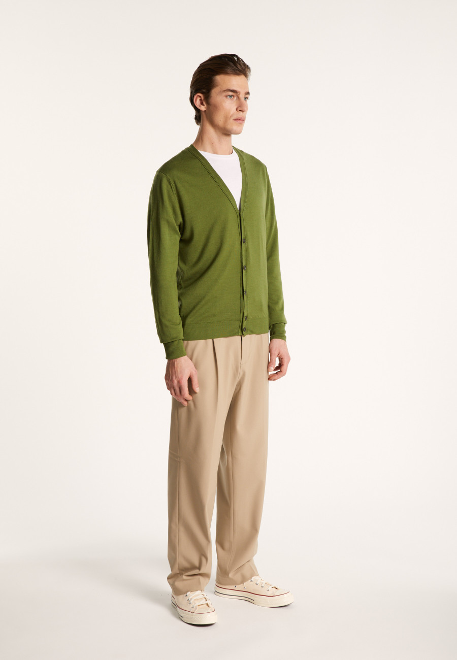 Cardigan de lã merino com botões - Etienne