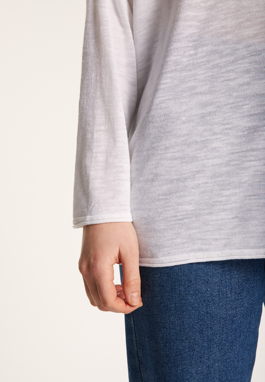 Camiseta folgada de linho com estampa slub - Balou