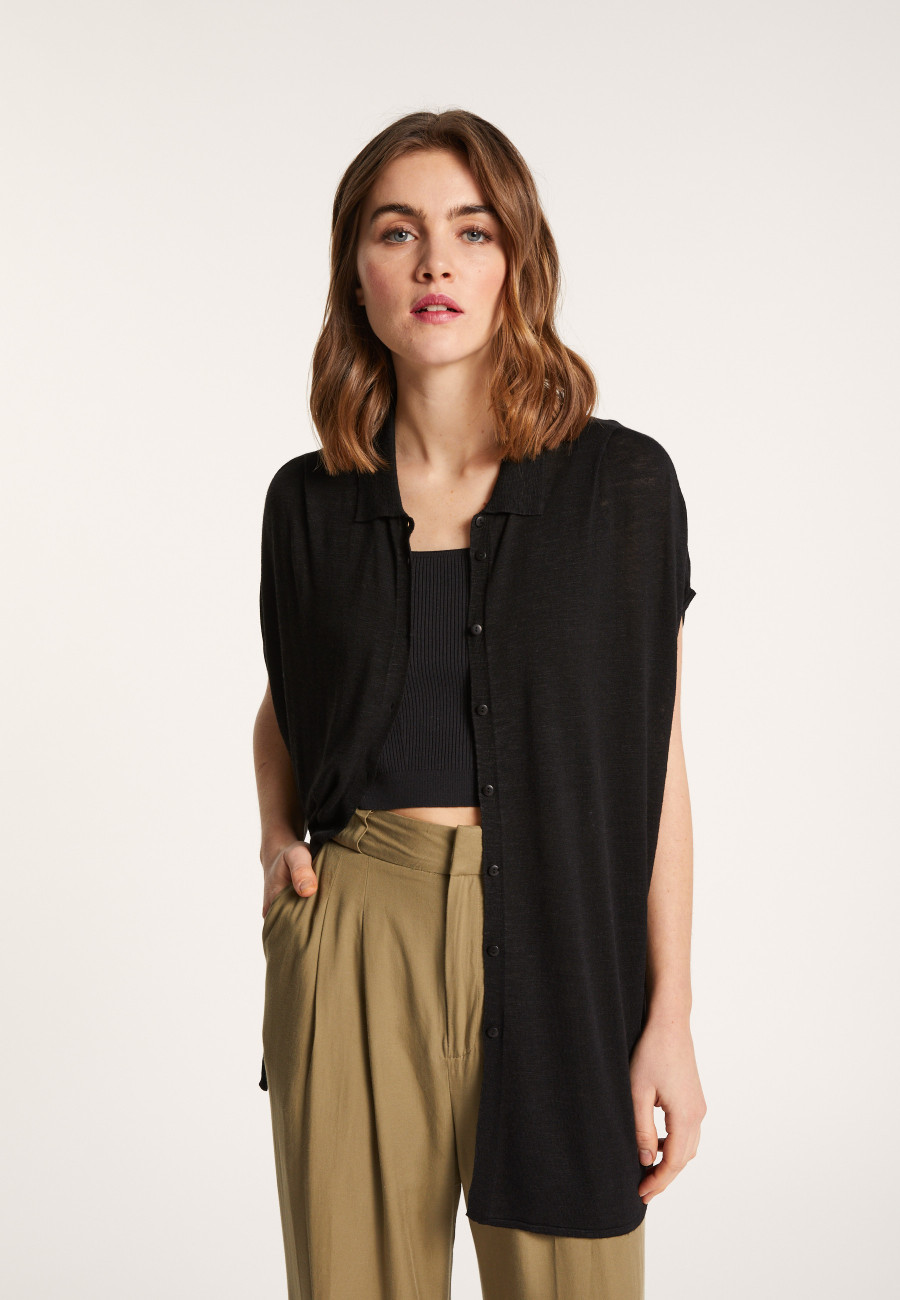 Colete longo de linho - Nora