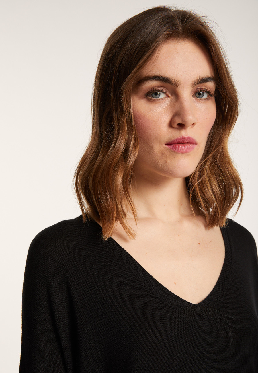 Camiseta folgada de viscose e seda - Nahla