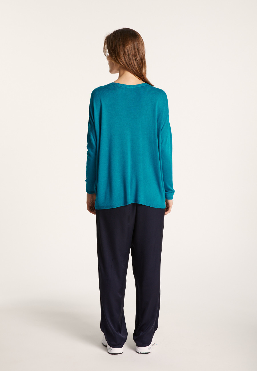 Camiseta folgada de viscose e seda - Nahla