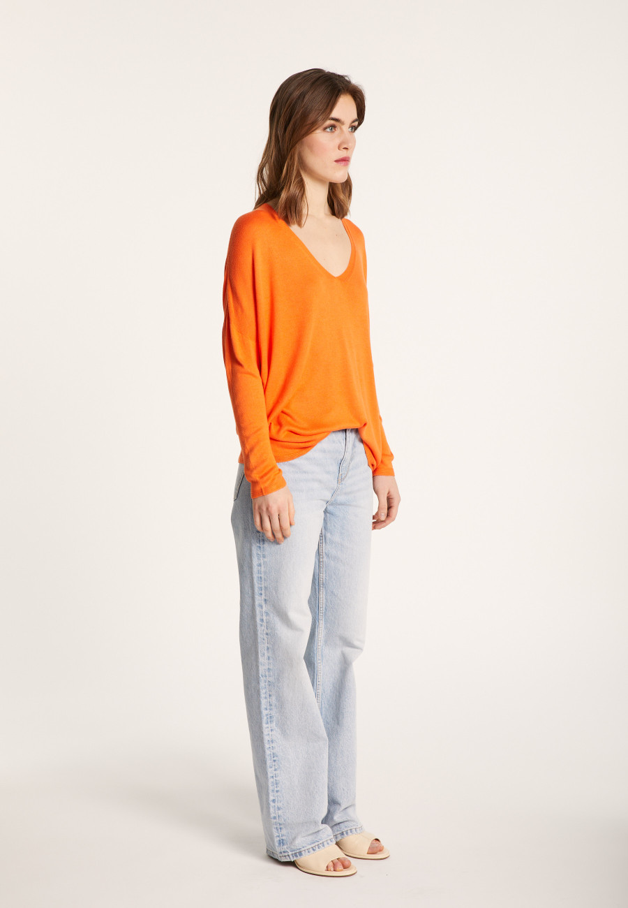 Camiseta folgada de viscose e seda - Nahla