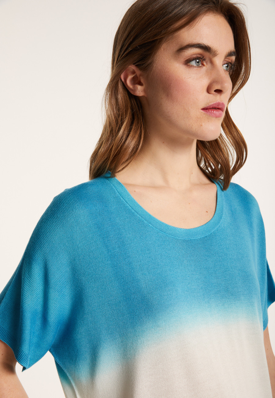 Slit T-shirt in viscose and silk - Nova Bis