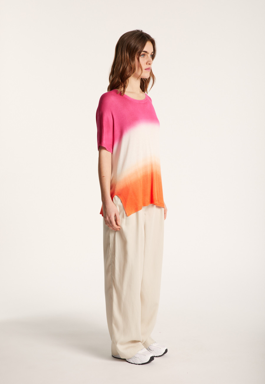 Slit T-shirt in viscose and silk - Nova Bis
