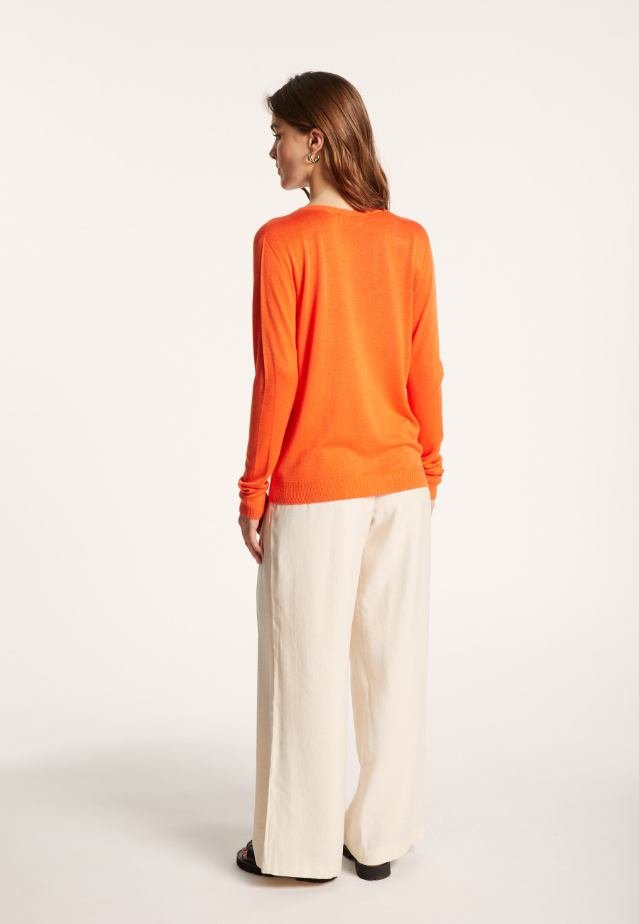 Suéter gola redonda em viscose e seda - Ninon