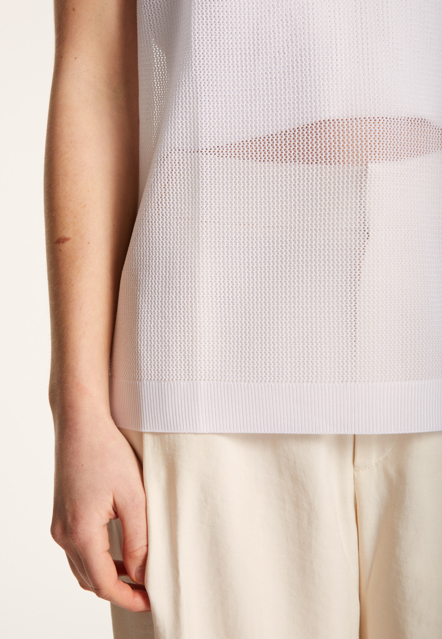 Openwork tank top in Fil Lumiere - Linda