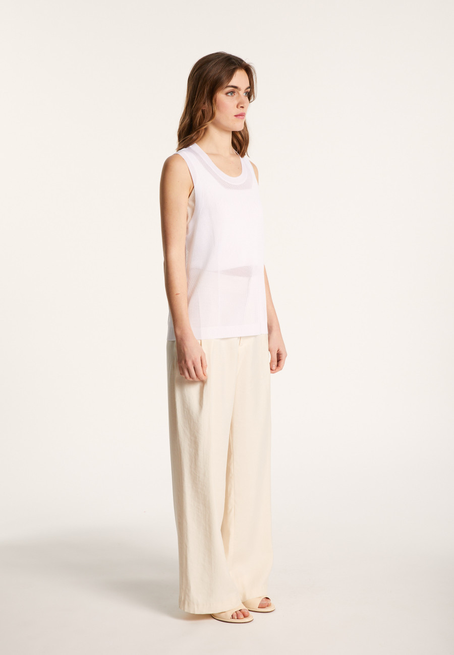 Openwork tank top in Fil Lumiere - Linda