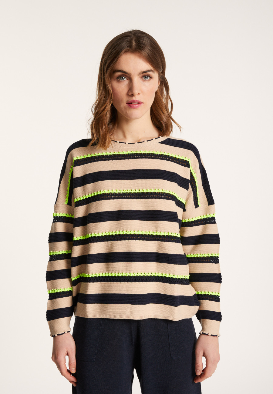 Cotton striped sweater - Luna